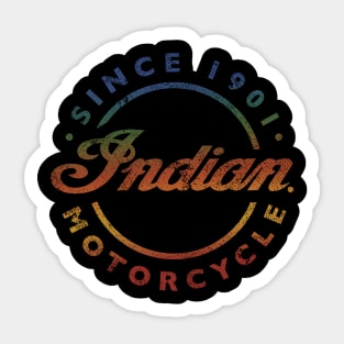 Retro Colors Indian Motorcycles Sticker